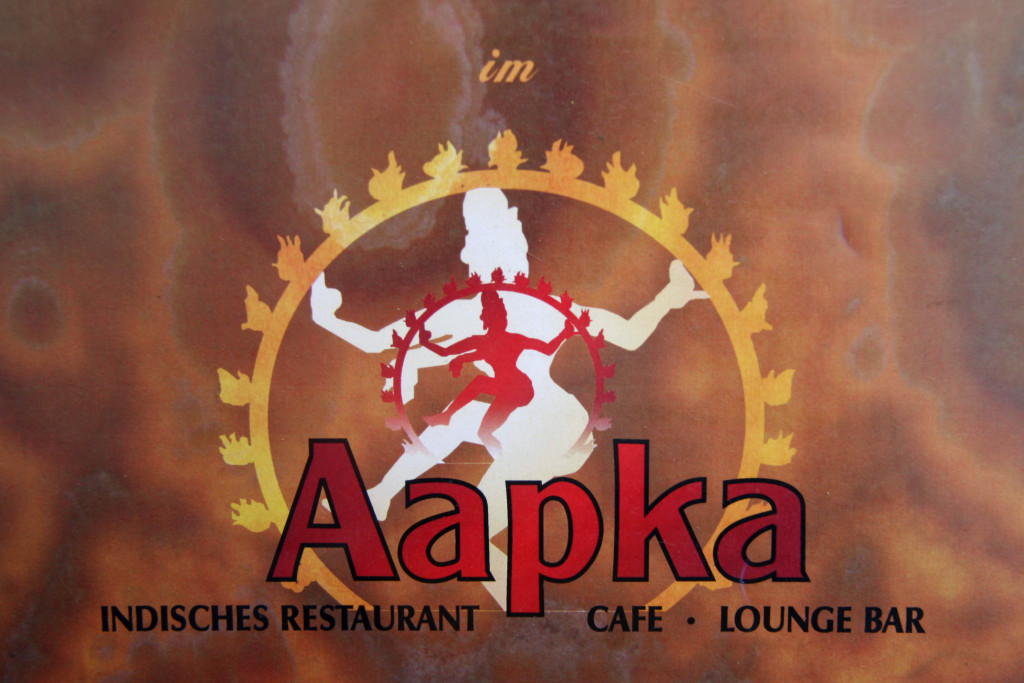 The logo of Aapka Indisches (Indian) Restaurant in Berlin from the menu