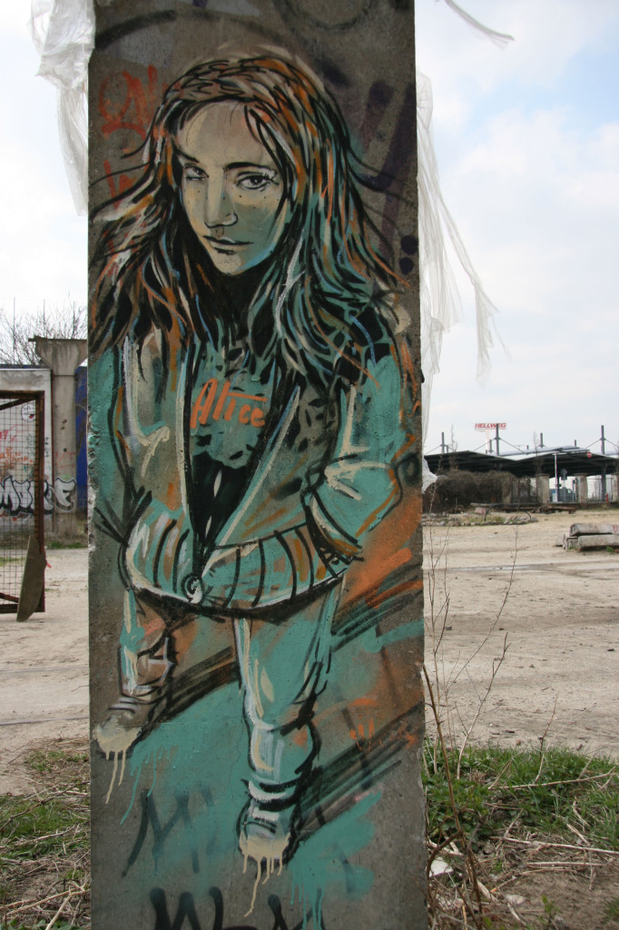 Girl on a Pole: Street Art by AliCé (Alice Pasquini) in Berlin