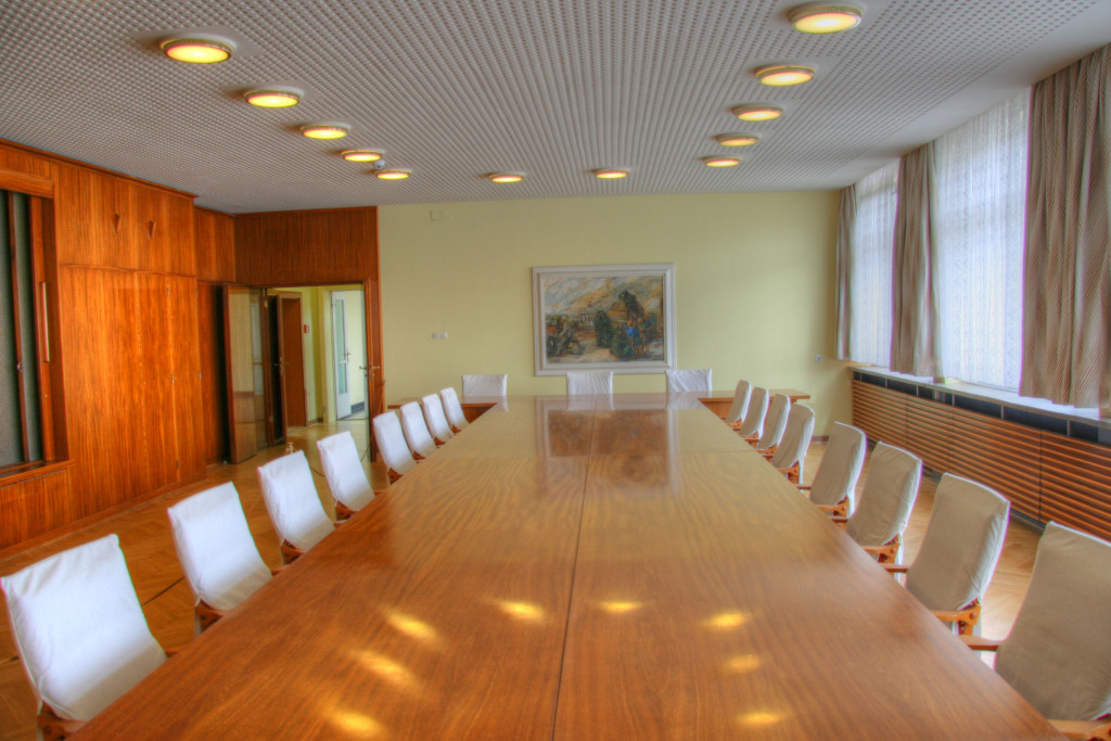A conference room next to Erich Mielke's office in The Stasi Museum in Berlin