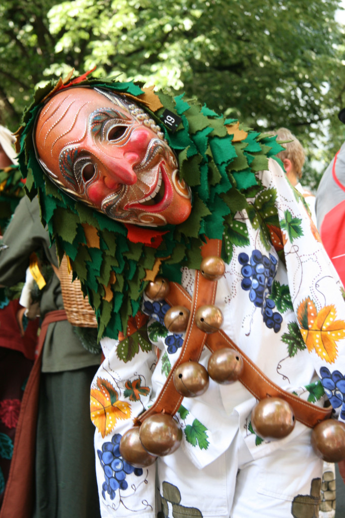 A forest creature in the parade at Karneval der Kulturen (Carnival of Cultures) in Berlin