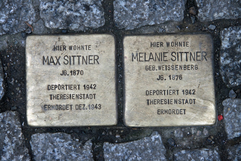 Stolpersteine 33 (4): In memory of Max Sittner and Melanie Sittner (Grosse Hamburger Strasse 30) in Berlin
