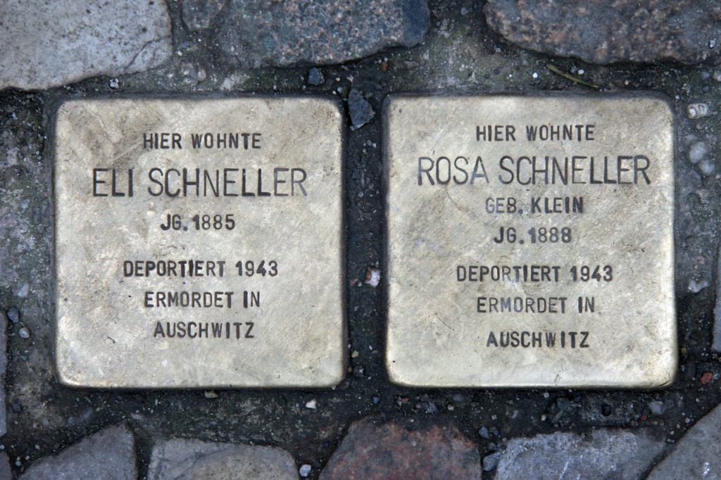 Stolpersteine 34: In memory of Eli Schneller and Rosa Schneller (Grosse Hamburger Strasse 29) in Berlin