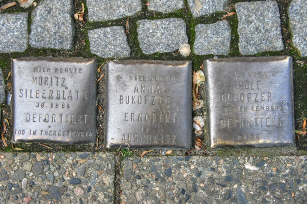 Stolpersteine 81: In memory of Moritz Silberblatt, Anna Bukofzer and Adolf Bukofzer (Oranienstrasse 120) in Berlin