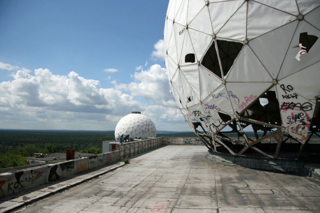 A view across the roof of the main building at the NSA Listening Station at Teufelsberg