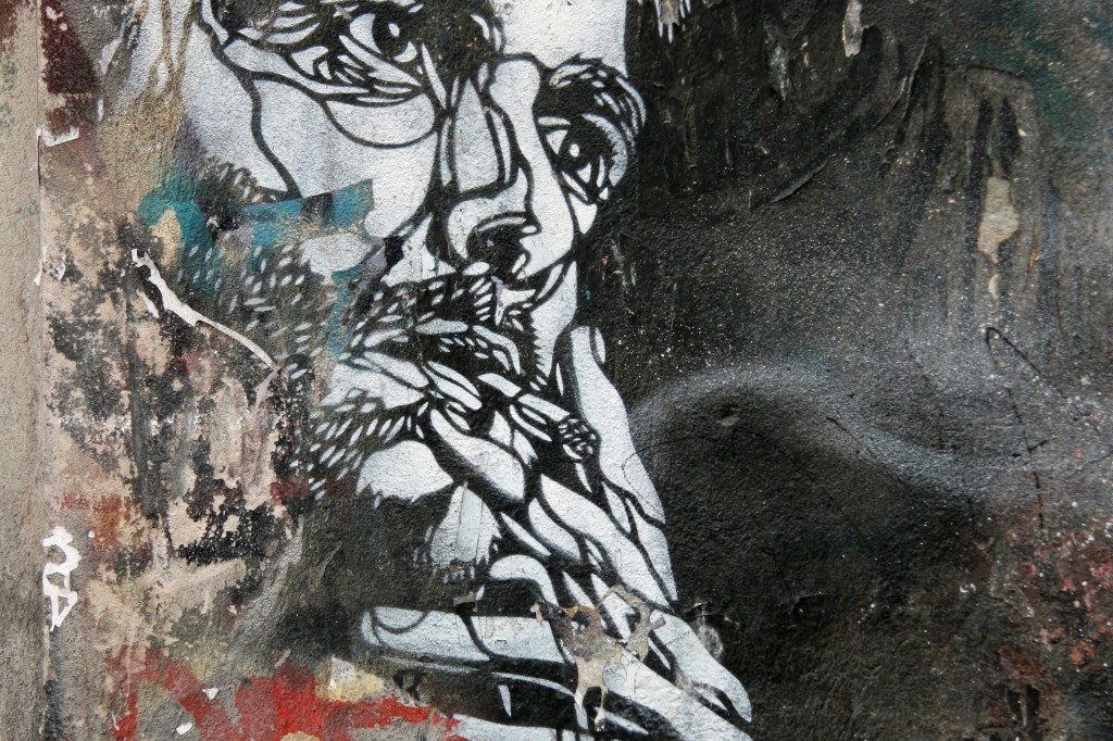 Smoker: Street Art by C215 in Berlin