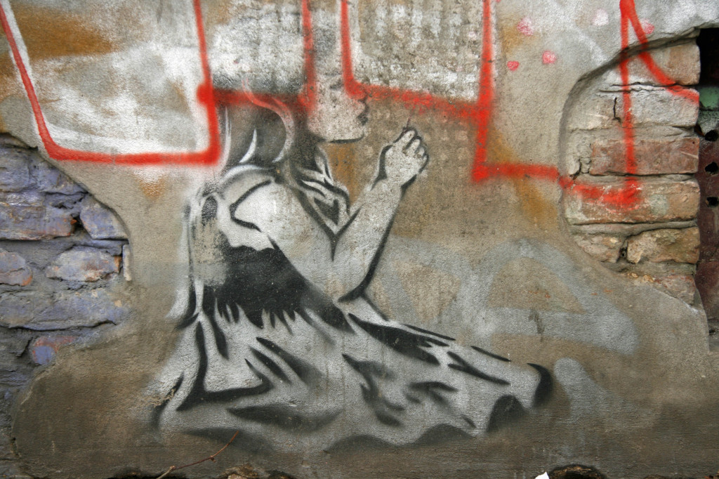 Little Girl: Street Art by FAILE in Berlin
