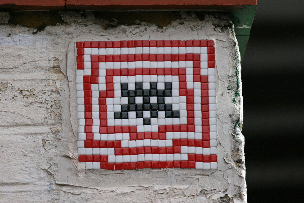 Invader 6: Tile Mosaic Space Invader Street Art in London