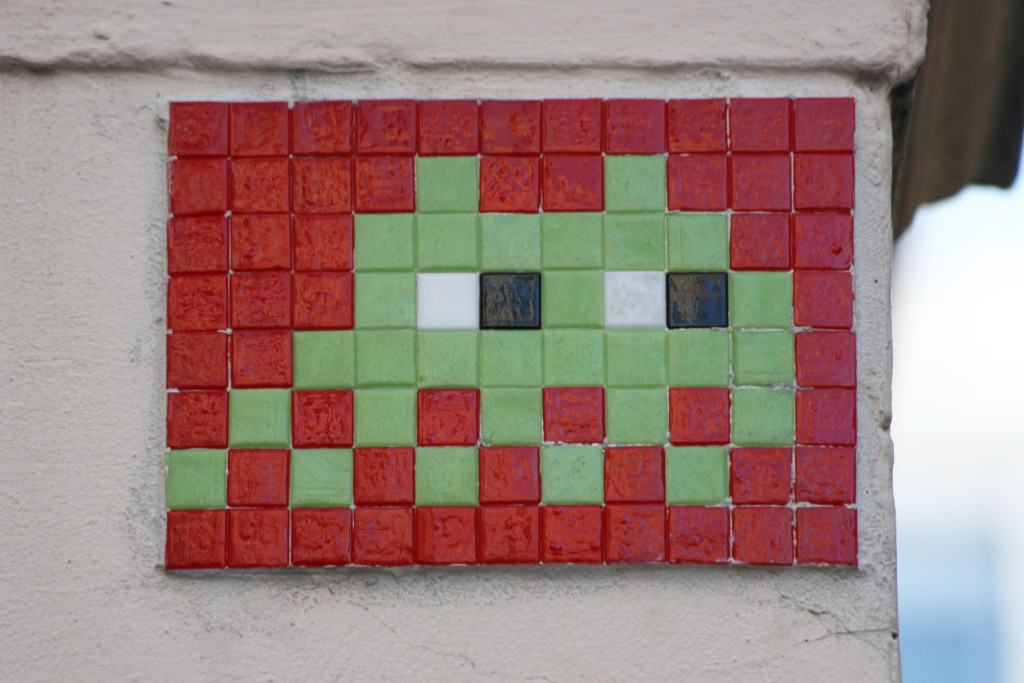 Invader 9: Tile Mosaic Space Invader Street Art in London