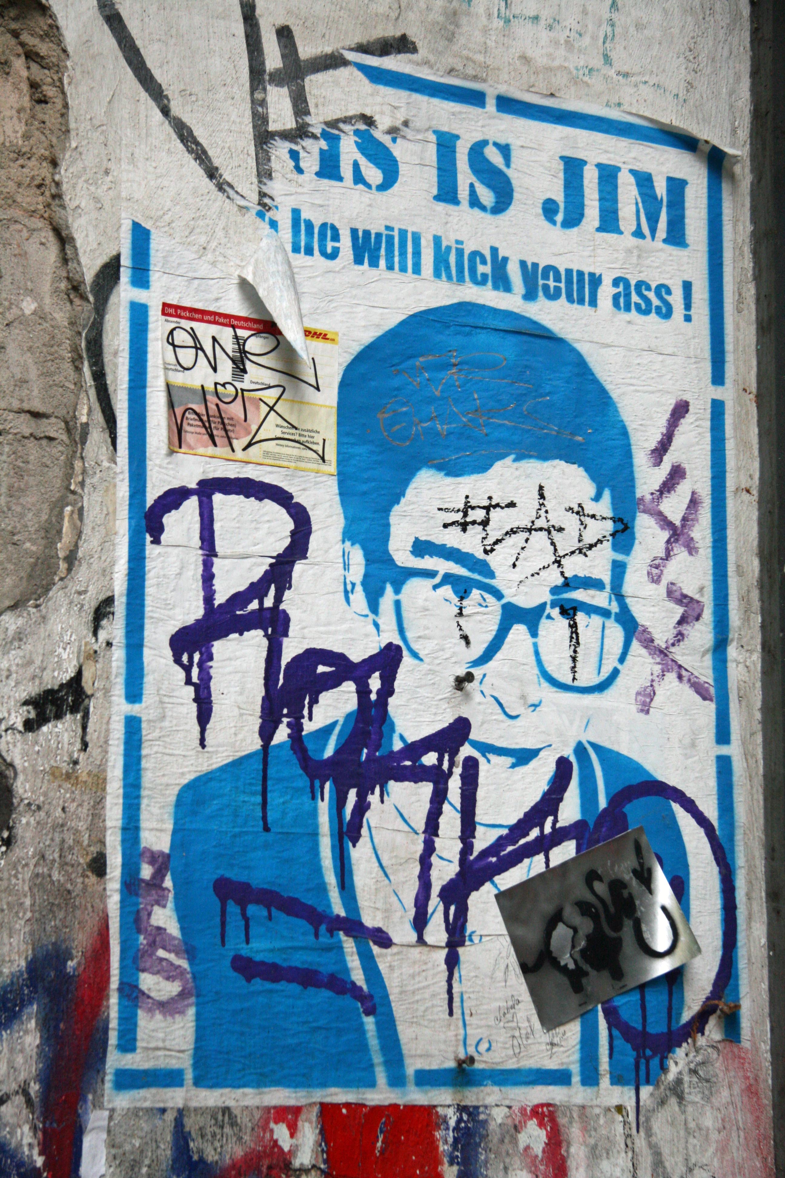 This Is Jim: Street Art by Unknown Artist in Berlin