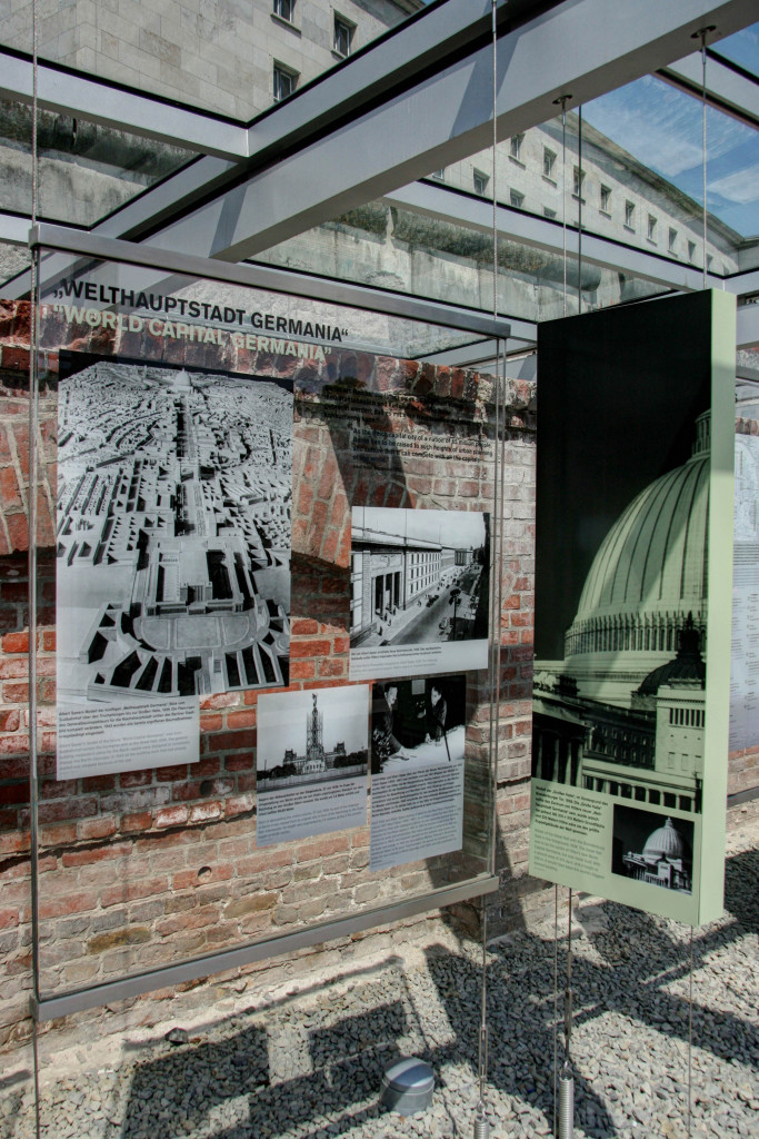 A display about Hitler and Speer's plans for Welthaupstadt Germania at Topographie des Terrors (Topography of Terror) in Berlin