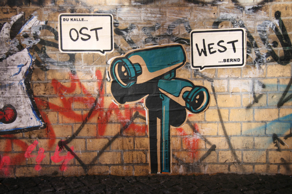 Kalle und Bernd - "Ost" "West": Street Art by El Bocho in Berlin