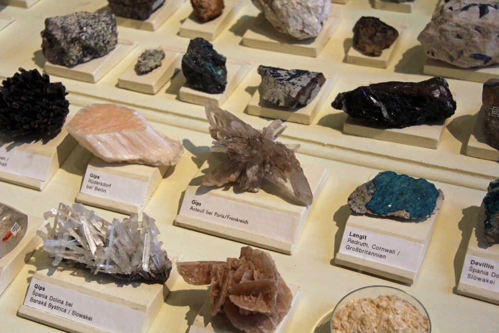 Just a few of the samples on display in the Minerals exhibition at the Museum für Naturkunde (Natural History Museum) in Berlin
