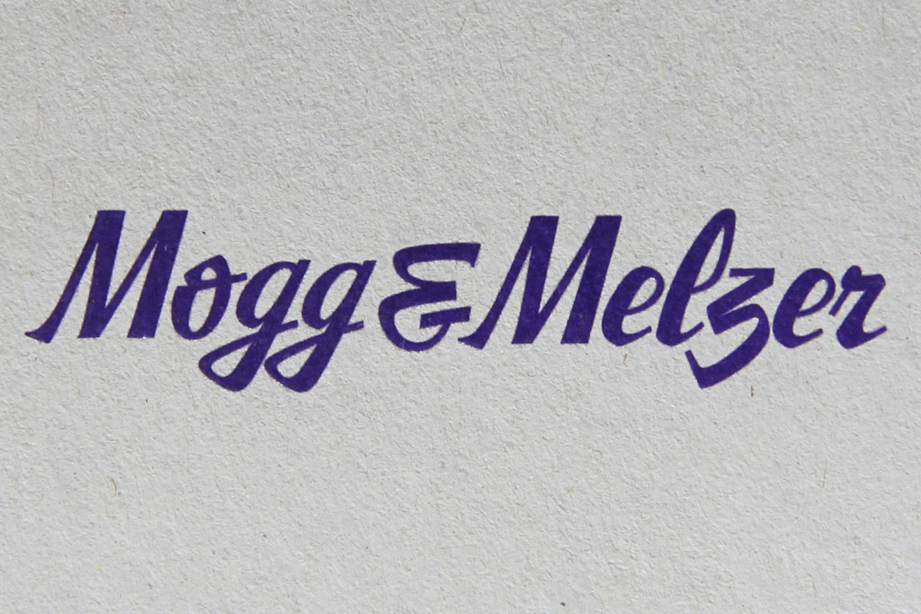 The logo of Mogg & Melzer, a deli in Berlin