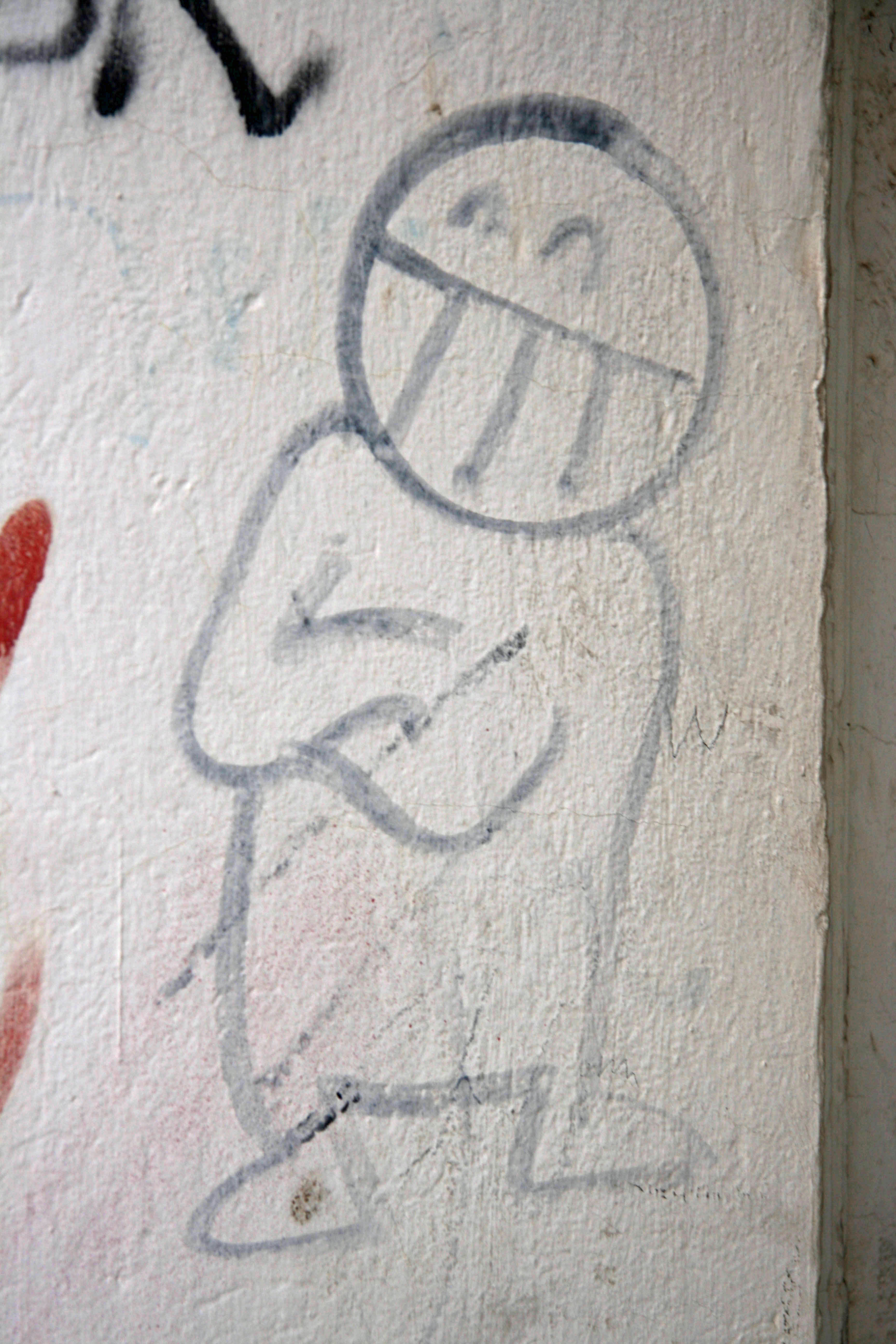 Smiley Man: Street Art by Mein Lieber Prost (often shortened to Prost) in Berlin