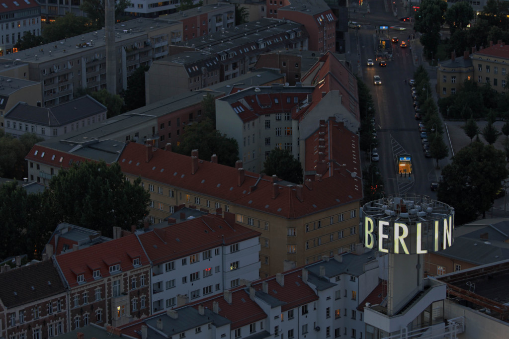 Berlin: The view from the Sun Terrace of the Park Inn on Alexanderplatz