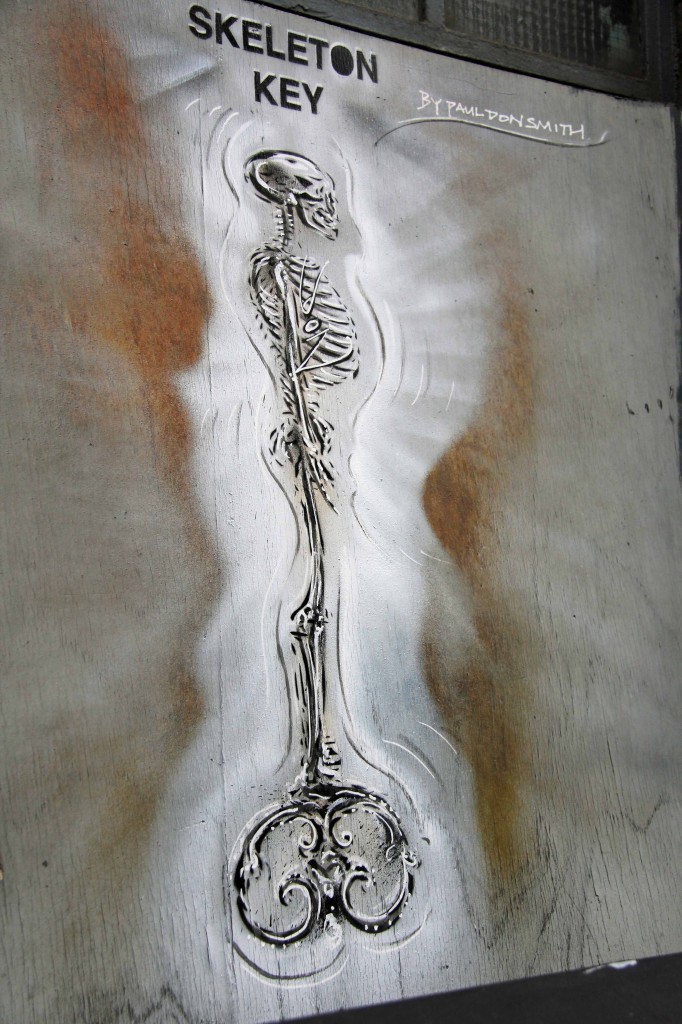 Skeleton Key: Street Art by Paul DON Smith in East London