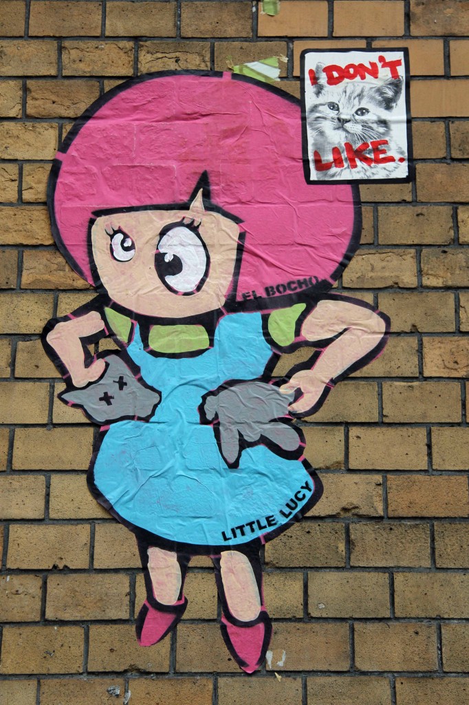 Little Lucy (I Don't Like Cats): Street Art by El Bocho in Berlin