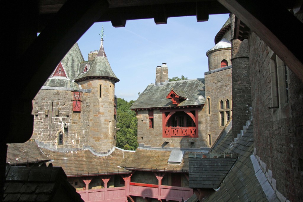 Inner Courtyard from Kitchen Tower at Castell Coch (Red Castle) near Cardiff