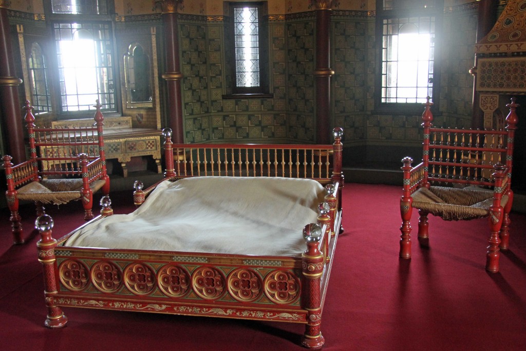 Lady Bute's Bedroom at Castell Coch (Red Castle) near Cardiff