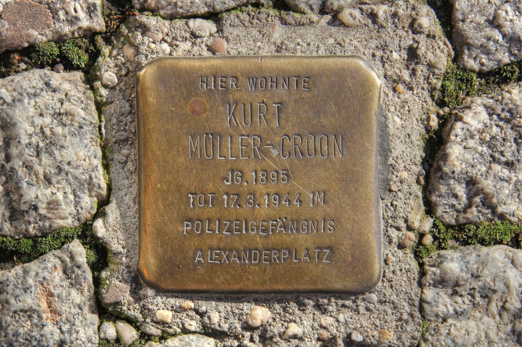 Stolpersteine 138: In memory of Kurt Müller-Croon (Friedrichstrasse 11) in Berlin