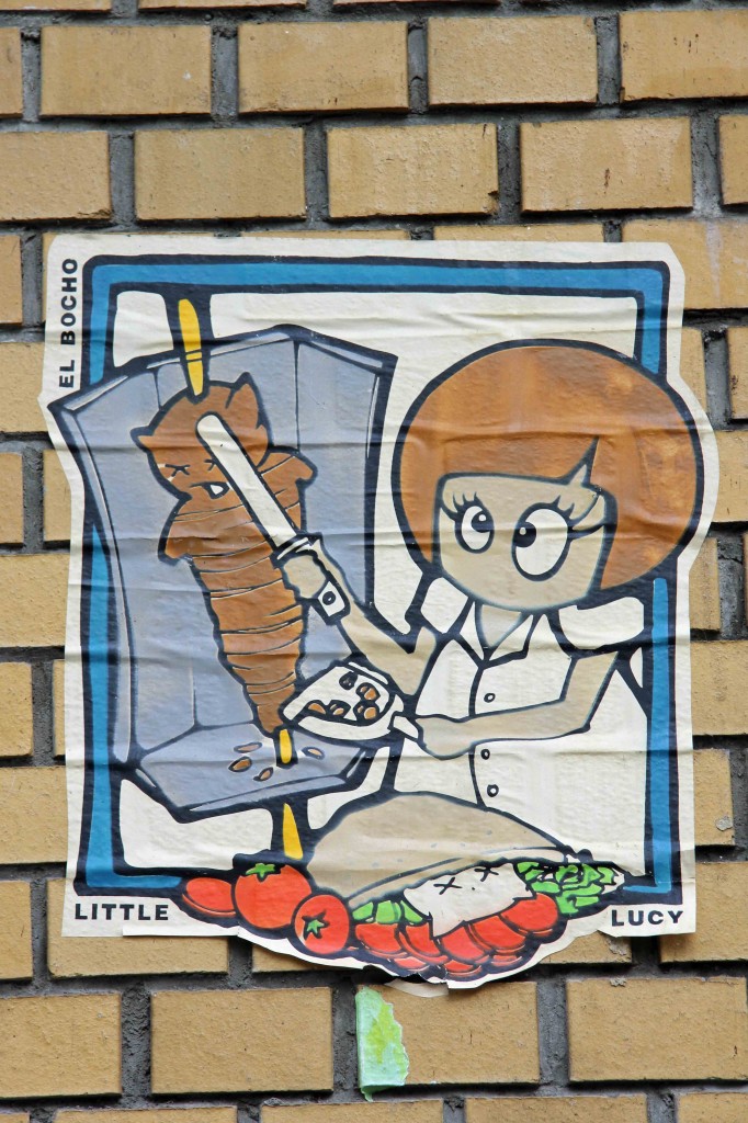 Little Lucy Kitti Kebap - Street Art by El Bocho in Berlin