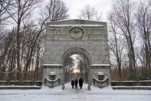 Snow at The Soviet War Memorial in Treptower Park
