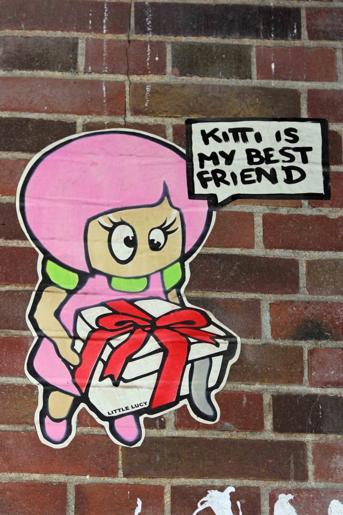 Little Lucy: "Kitti Is My Best Friend" - Street Art by El Bocho in Berlin