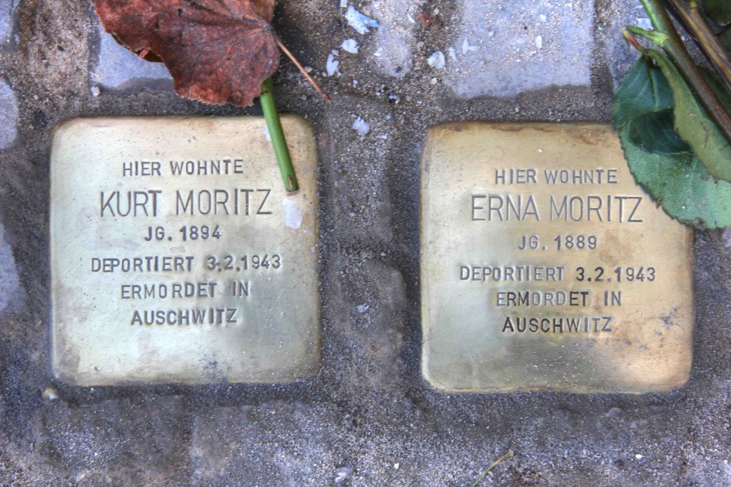 Stolpersteine Berlin 174 (4): In memory of Kurt Moritz and Erna Moritz (Gervinusstrasse)