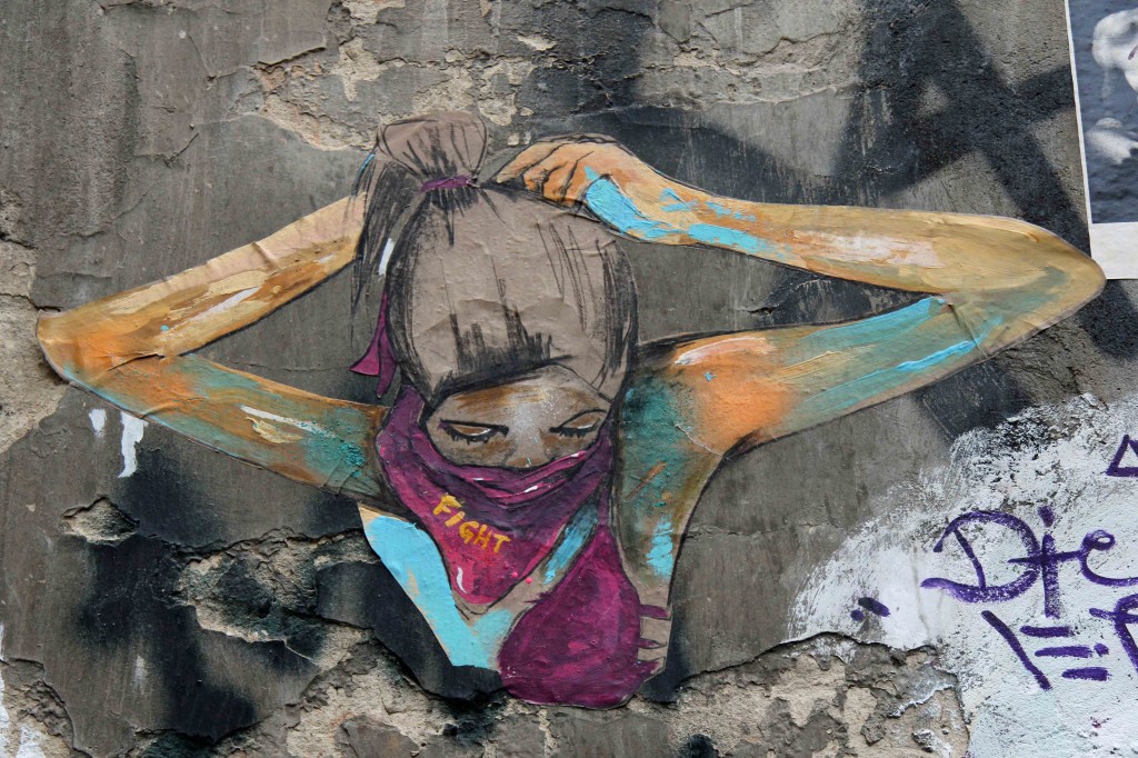 Fight - Street Art by Unknown Artist in Berlin