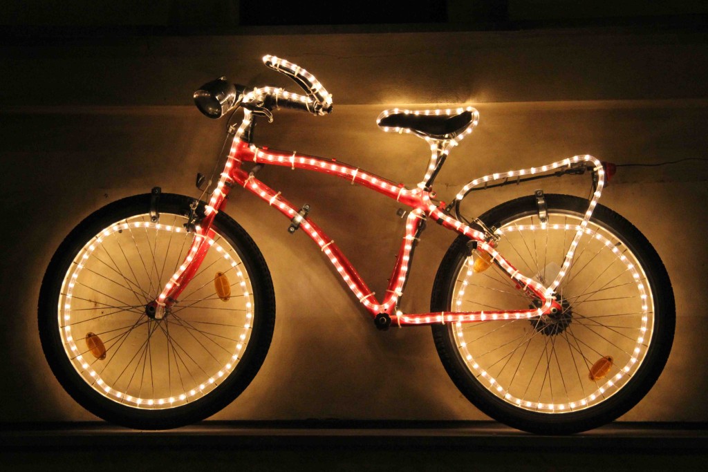 Bike Lights Berlin Style - Sign at a bike shop in Berlin