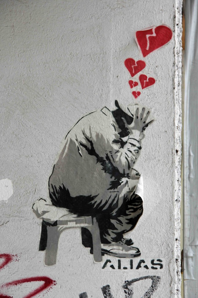 Owner Of A Broken Heart - Street Art by ALIAS in Berlin