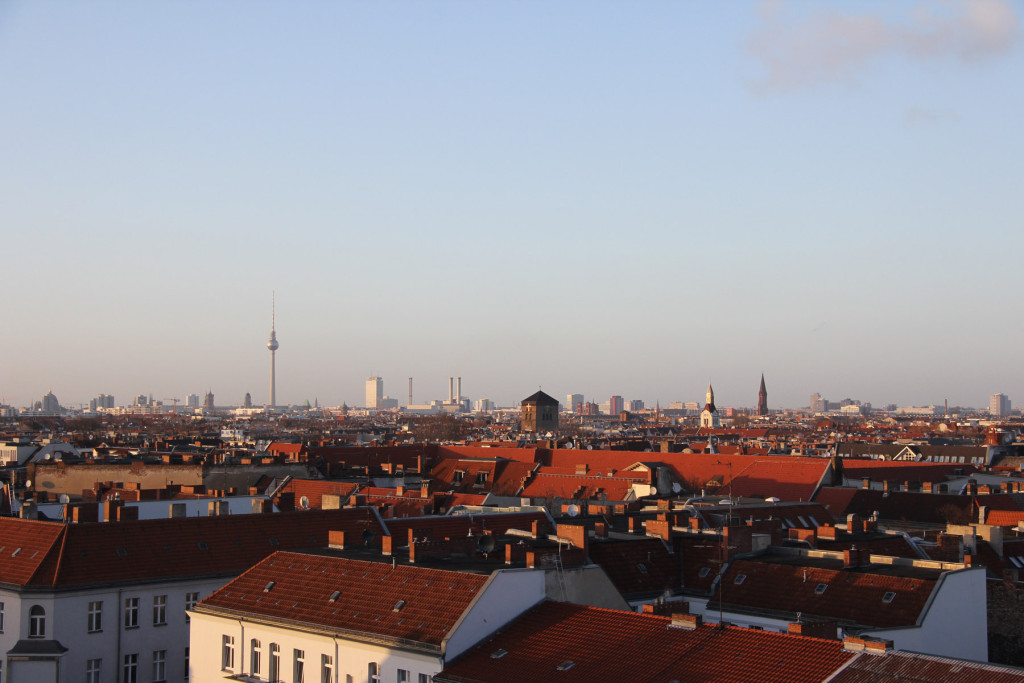 Berlin Skyline - The view from the Parkdeck of the Neukölln Arcaden