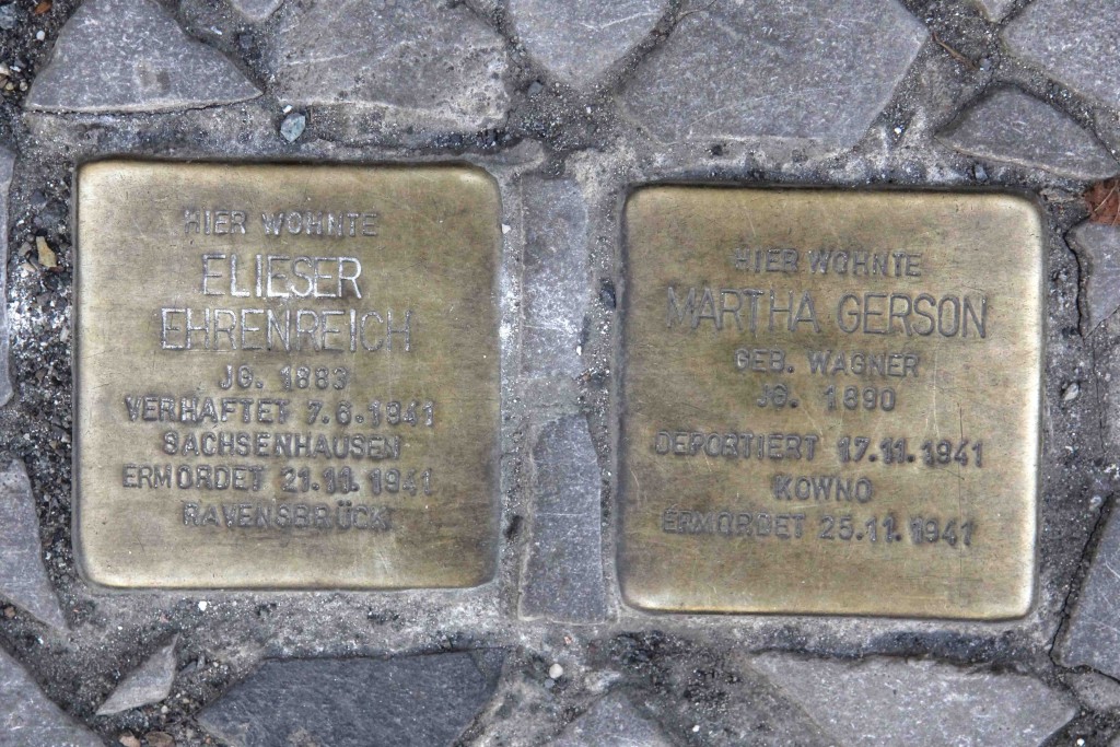 Stolpersteine Berlin 194: In memory of Eliser Ehrenreich and Martha Gerson (Mommsenstrasse 69)