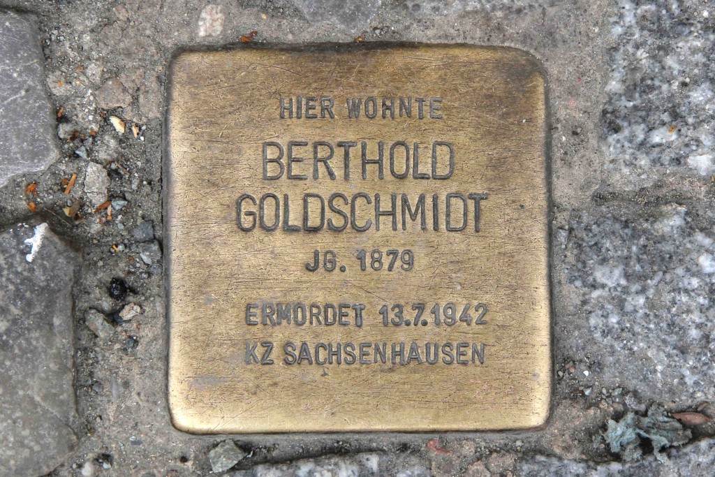 Stolpersteine Berlin 203e: In memory of Berthold Goldschmidt (Reichenberger Strasse 181)
