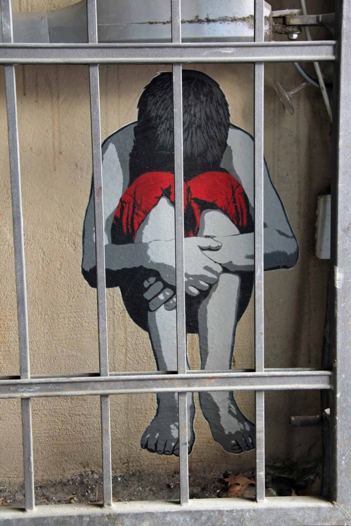 Behind Bars - Street Art by ALIAS in Berlin
