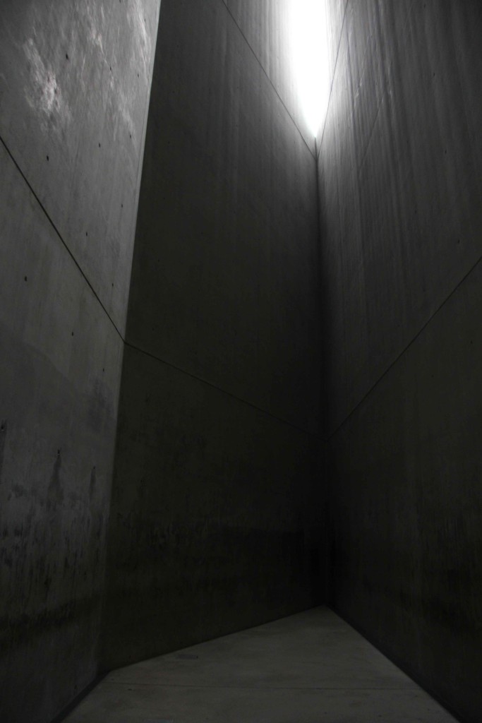 Inside The Holocaust Tower at the end of the Axis of the Holocaust at the Jewish Museum Berlin