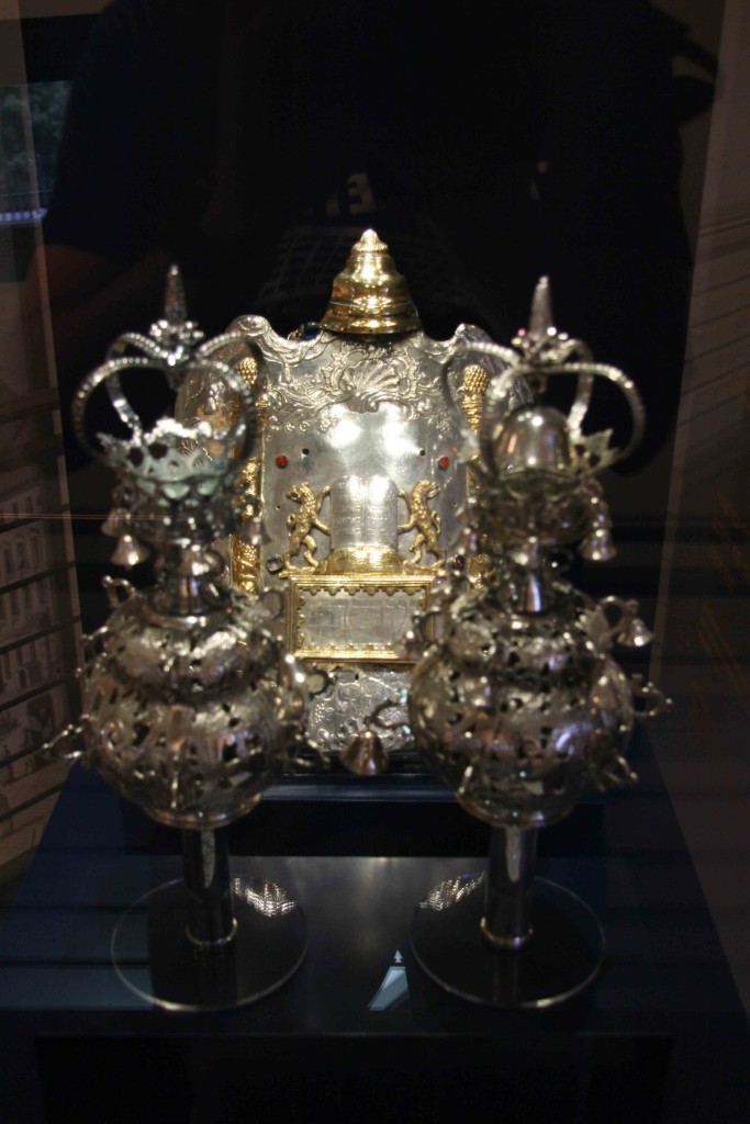 Silver on display as part of the permanent exhibition at the Jewish Museum Berlin