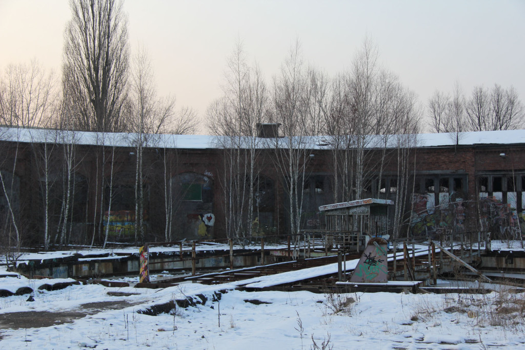The Engine Sheds and Train Turntable (Drehscheibe) at Bahnbetriebswerk Pankow-Heinersdorf in Berlin
