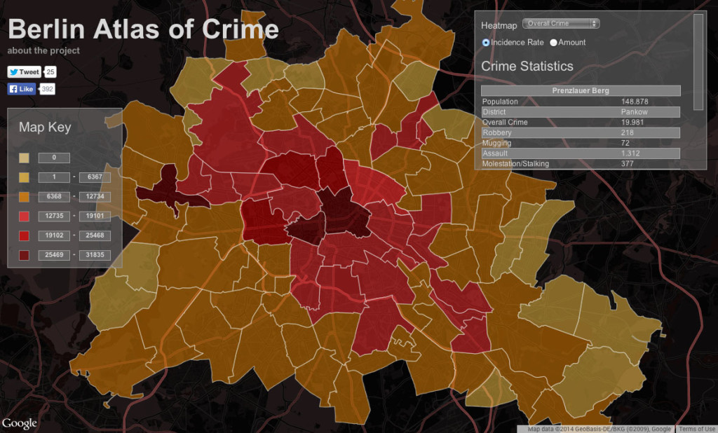 Berlin Atlas of Crime Interactive Crime Statistics Map Screenshot