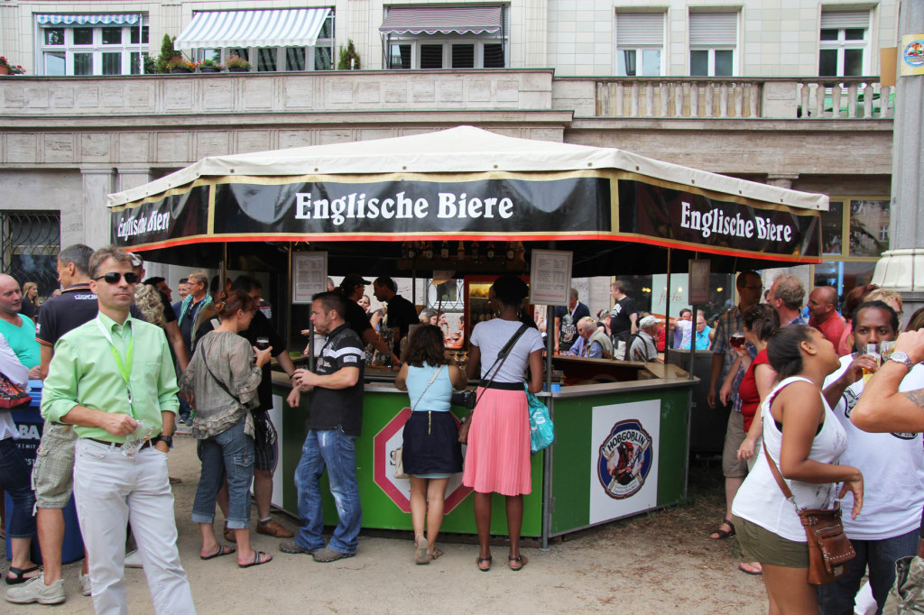 Englische Biere (English Beers) stand at the International Berlin Beer Festival (Internationales Berliner Bierfestival)