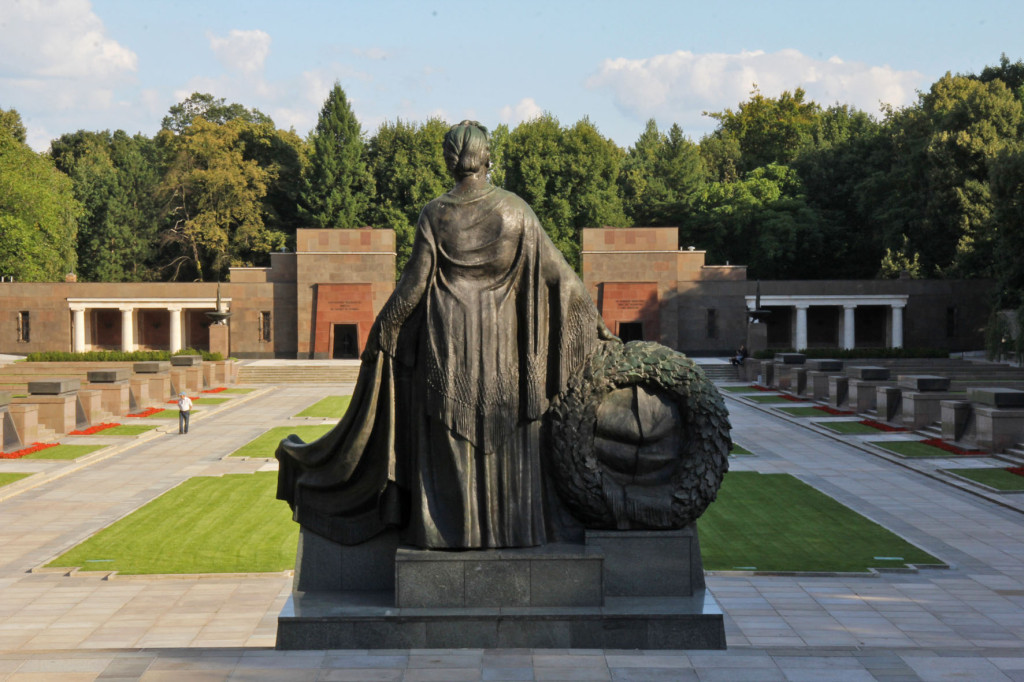 Mother Russia and Soviet Memorial in Schönholzer Heide in Berlin