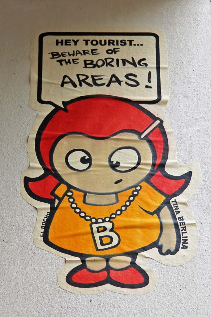 Tina Berlina - 'Beware of Boring Areas': Street Art by El Bocho in Berlin