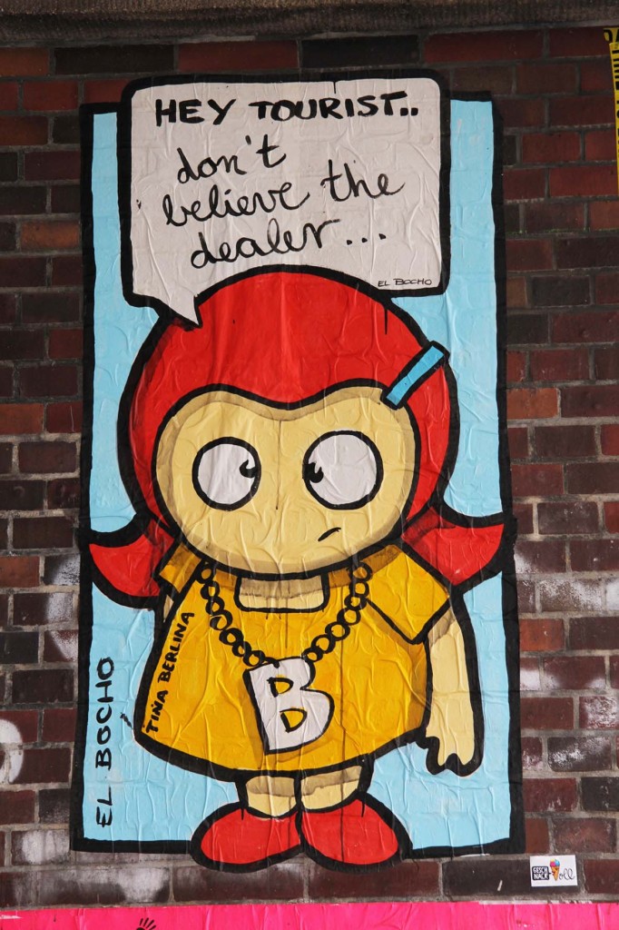 Tina Berlina - 'Don't Believe The Dealer' - Street Art by El Bocho in Berlin