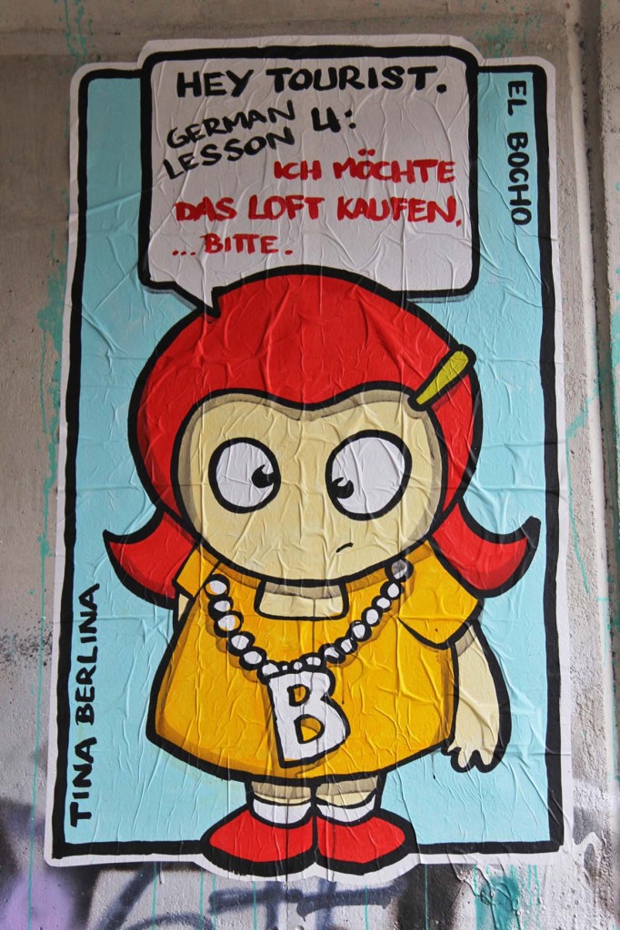 Tina Berlina - German Lesson 4 - Street Art by El Bocho in Berlin