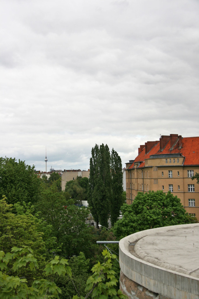 A View Over Schwerbelastungskörper to Mitte and the Fernsehturm in Berlin