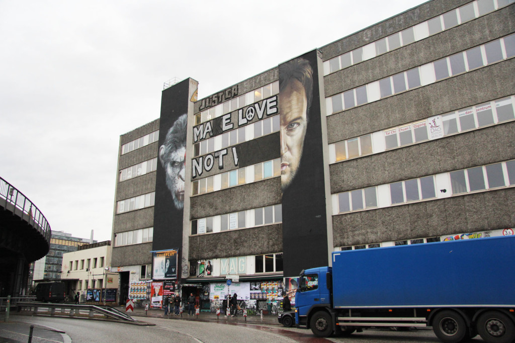 Not BLU - Advertising in place of a Street Art Mural in Berlin