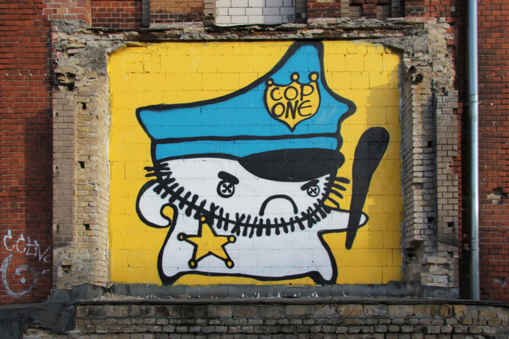 Cop One - Street Art by Unknown Artist in Berlin