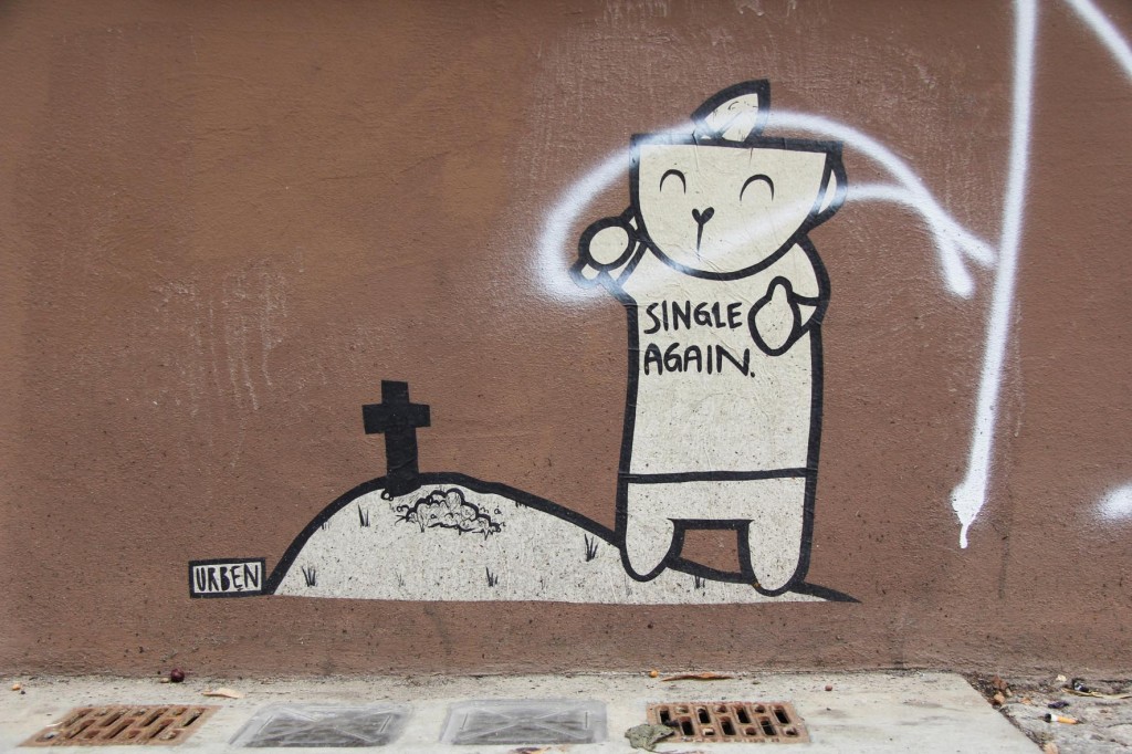 Single Again - Street Art by Urben in Berlin