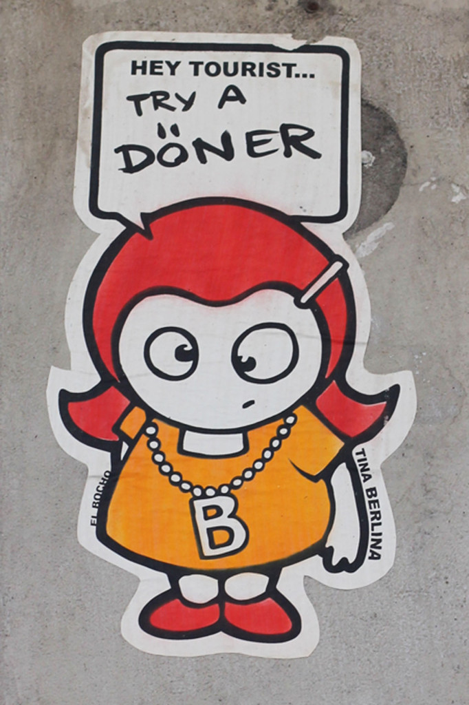 Tina Berlina - Try a Döner - Street Art by El Bocho in Berlin