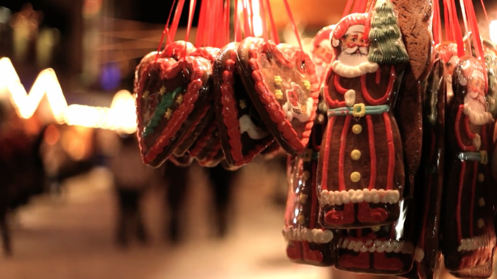 Lebkuchen, a traditional German Christmas gift similar to gingerbread, at a Berlin Christmas Market - Still from the short film, Christmas Market Berlin by Matthias Makarinus